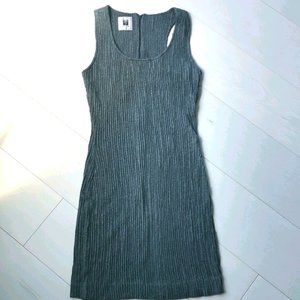 Ribbed grey mini bodycon dress